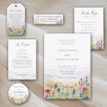 Mountain Wildflowers Meadow Romantic Wedding Suite