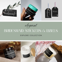 Elegant Bridesmaid Proposal Labels & Stickers