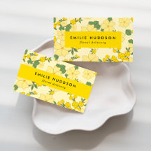 Yellow Flowers Business Cards Collection