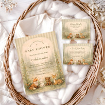 Rustic Woodland Baby Animals Baby Shower