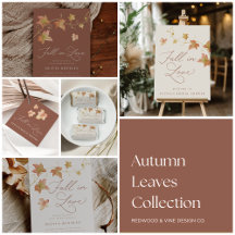 Minimalist Fall Leaves Bridal Shower