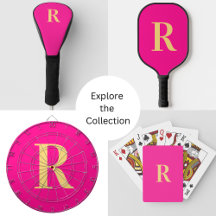 Monogram Hot Pink Sports and Games Gift Ideas