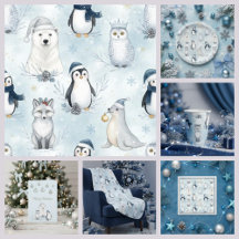 Winter Arctic Animals Christmas Collection
