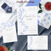 Minimal Elegant Porcelain Floral Chinoiserie