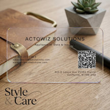 Modern Clear Business Cards Professional Design