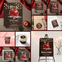 Rustic Red Apple Floral Baby Shower 