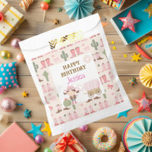 Cute Pink cowgirl Birthday