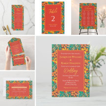 Retro Tropical Floral Wedding