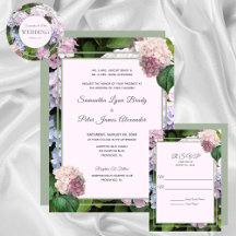 Summer Hydrangea Blossoms Wedding Collection