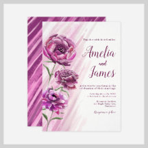 Modern Cassis Watercolor Floral 