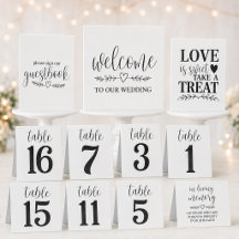 Wedding Signs, Table Tents and Banners