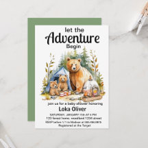 Adventure Begin Woodland Baby Shower 
