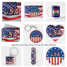 USA Flag & American Flag Text Gifts