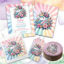 Girl's Whimsical Unicorn Birthday Party