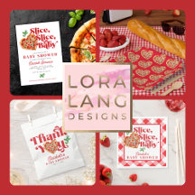 Fun Pizza Party Slice Slice Baby Shower Collection