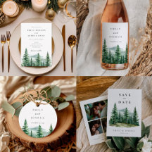 Rustic Pine Tree Forest Wedding