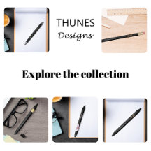 Black pens and pencils