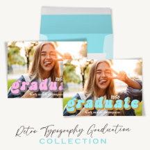 Graduation Modern Retro Colorful Typography