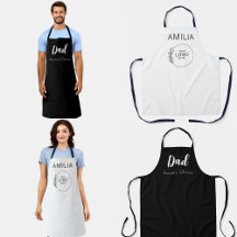 Modern Personalized Name Logo Apron