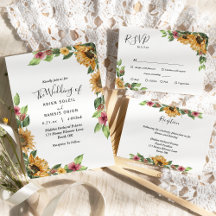 Boho Sunflower Wedding Collection