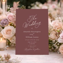 Dusty Rose Burgundy Floral Wedding Collection