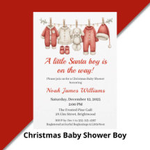 Christmas Baby Shower Boy