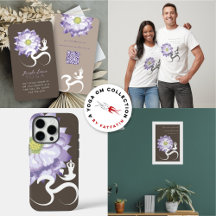 PURPLE LOTUS FLOWER SPIRITUAL OM/AUM SYMBOL YOGA