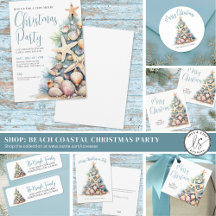 Coastal Beach Merry Christmas Party