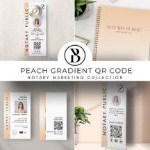 Chic Peach Gradient Notary Public Branding 