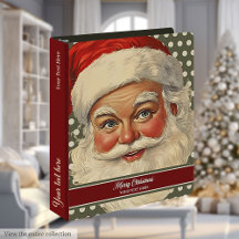  Old Fashioned Santa Claus 3 Ring Binders