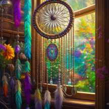 Boho Dreamcatcher in Window 