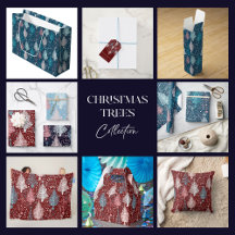 Abstract Christmas trees pattern