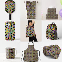 Rainbow Colored String Rope Pattern Art