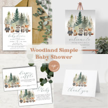 Watercolor Budget Wood Land Theme Baby Shower
