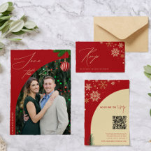 Stylish Christmas Photo Arch Wedding