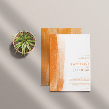 Terracotta Burnt Orange Gold Foil Watercolor