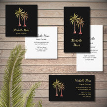 Modern Black Tropical Palm Trees Home Office