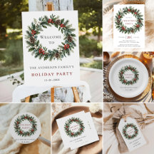 Elegant Holiday Wreath Party