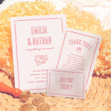 Retro Love Struck Hand Drawn Cupid Wedding