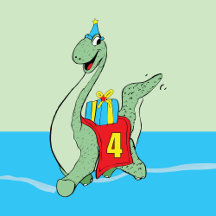 Boy, 4th Birthday Dinosaur