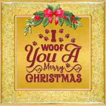 I Woof You A Merry Christmas Personalized Dog Gift