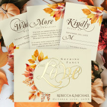 Nothing Fancy Just Love Fall Leaves Wedding Suite