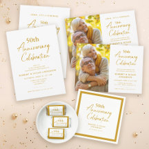 Modern Minimal 50th Wedding Anniversary