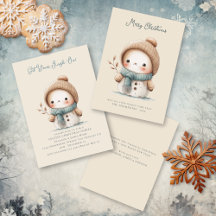 Cute Snowman Christmas Card Suite