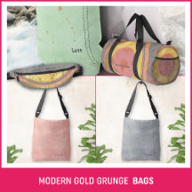 Modern Gold Grunge Bags