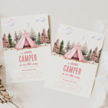 A Little Camper Pink Mountain Baby Shower 