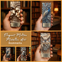 Elegant Molten Metallic Art Bookmarks Collection