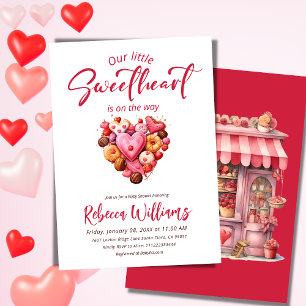 赤い甘い赤いハート赤いシャワー ギフトタグ