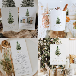 ミニマルモダンリストクリスマスツリーメリークリスマス コーヒーマグカップ