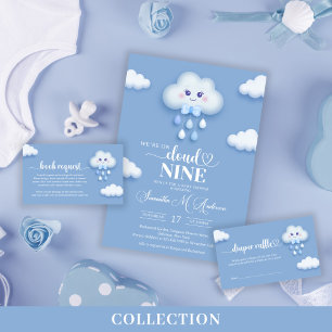 On Cloud Nine Blueモダンはベビーゲームのサインを言わない ポスター